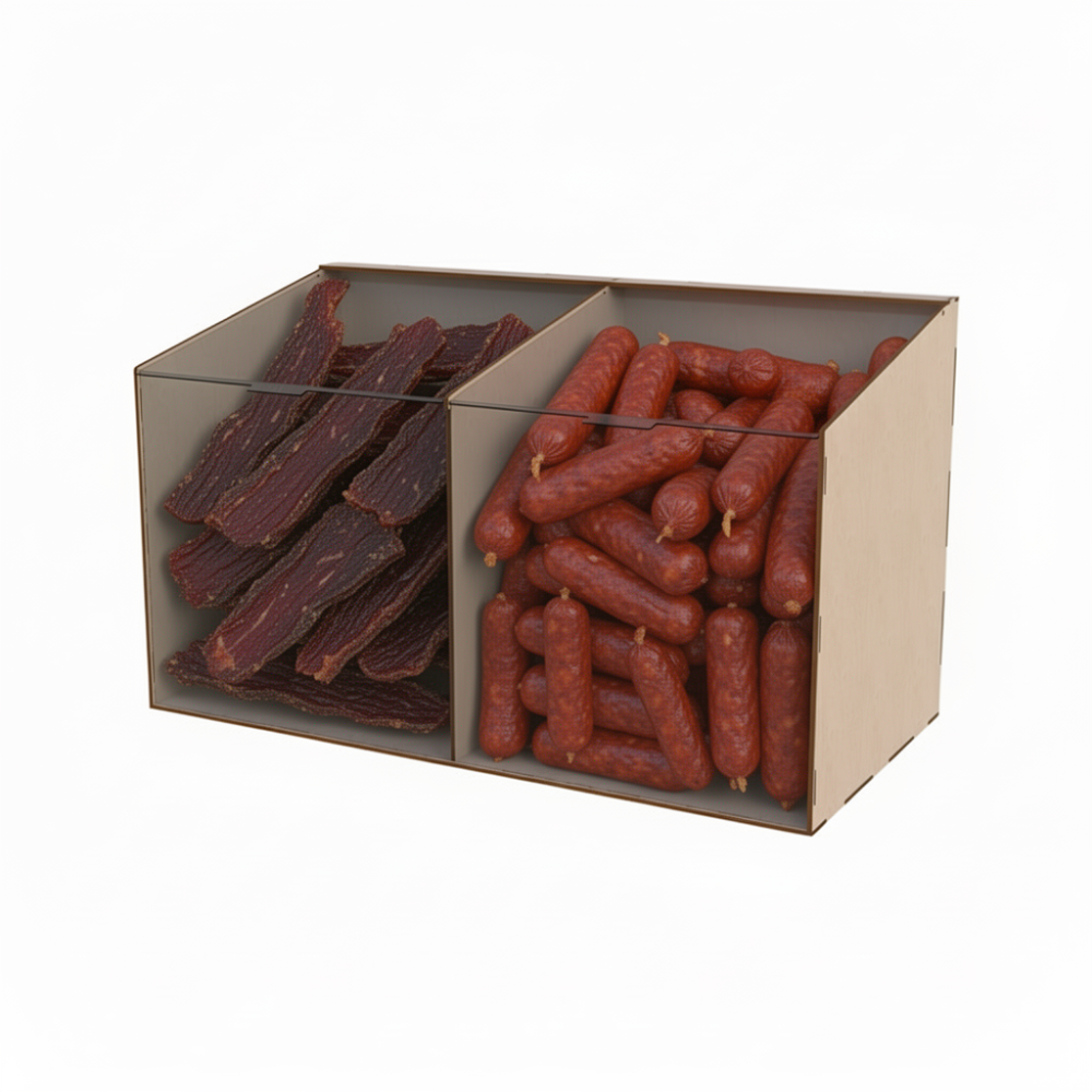 Диспенсер EKOSTAR для конфет, снеков, орехов, крупы на 2 ячейки Киев - изображение 1