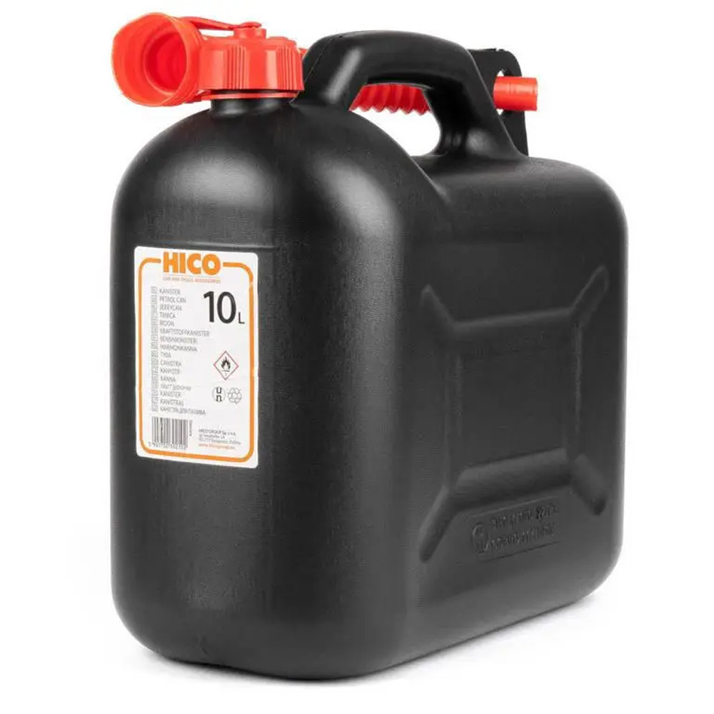 Каністра для палива з лійкою 10л чорна Hico (Польща) пластикова Винница - изображение 1