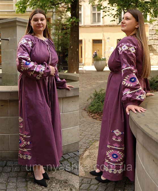 Жіноча вишита сукня на льоні Калейдоскоп  2XL-3XL Кривий Ріг - фото 1