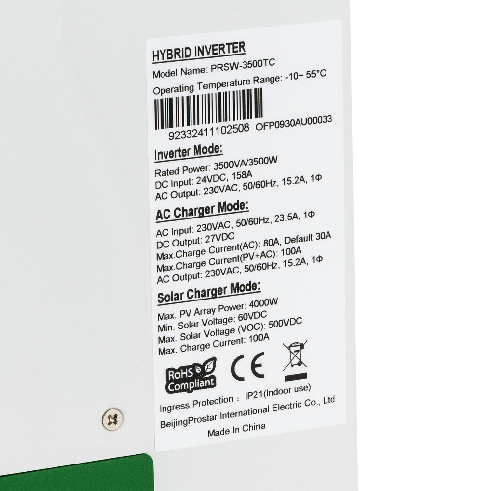 Гібридний інвертор Weekender PRSW-3500TC DC 24V Київ - фото 2