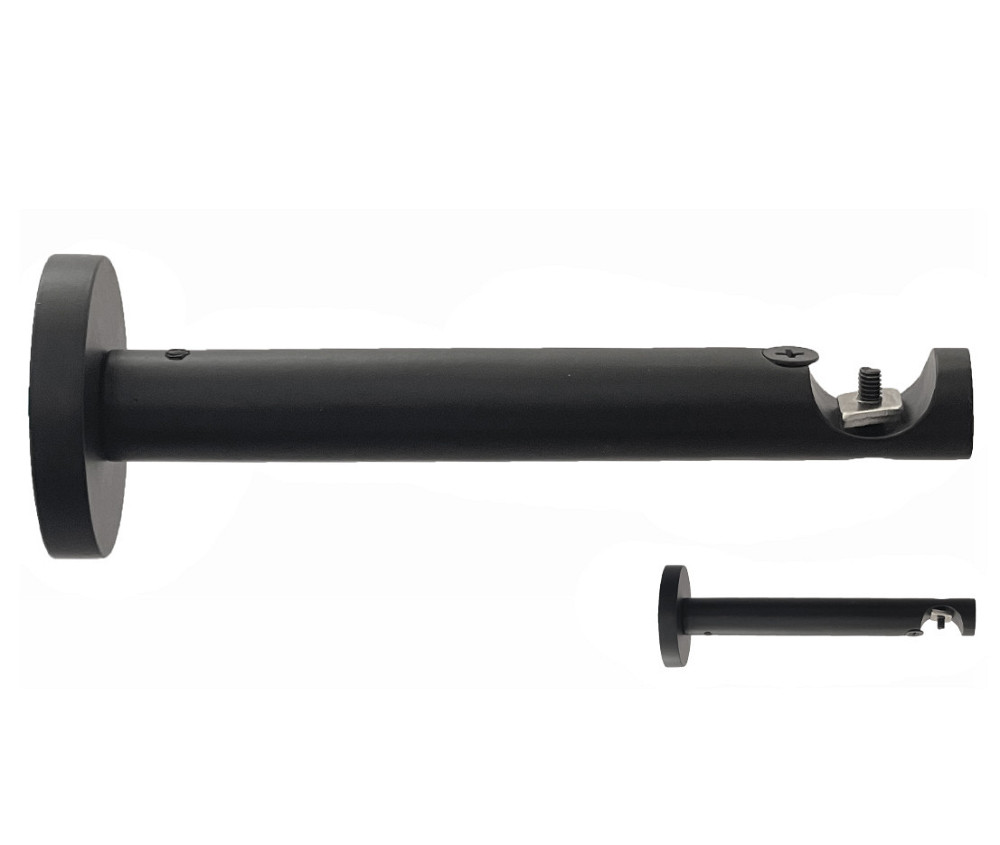 Тримач Orvit ЦИЛІНДР НА ПРОФІЛЬ (16 см) однорядний до стіни 19 мм ЧОРНИЙ ОКСАМИТ Львів - фото 1