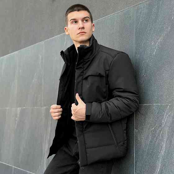 Демісезонна чорна чоловіча куртка Pobedov Darkness. Куртка весна осінь для чоловіків чорна Київ