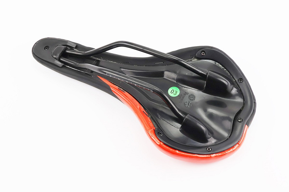 Сидіння MTB 275x130мм CIONLLI, чорно-червоне Київ - фото 2