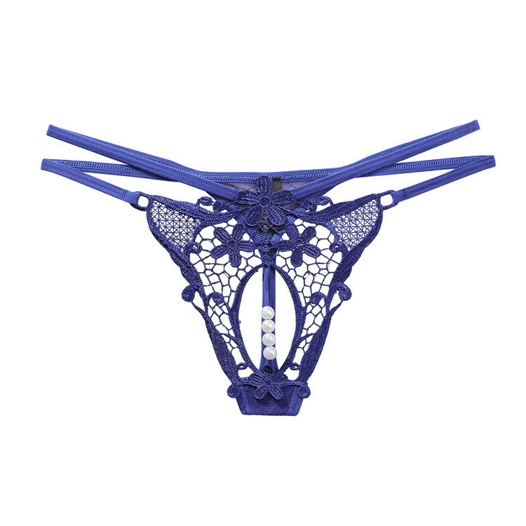Труси з намистинами еротичні one size синій Київ - фото 2