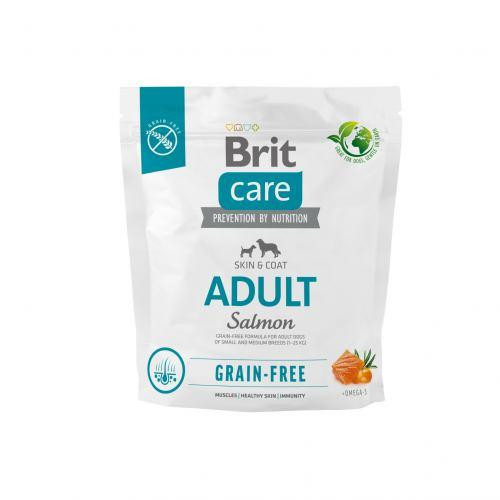 Сухой корм Brit Care Dog Grain-free Adult для собак малых и средних пород, беззерновой с лососем, 1 кг Киев - изображение 1