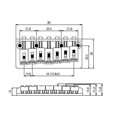 Бридж для гитары Paxphil BN071 Chrome Винница