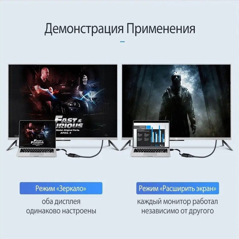 Адаптер Ugreen HDMI to VGA Converter MM103 40248 25см (Черный) Николаев - изображение 3