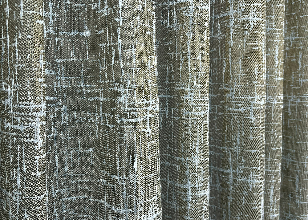 Тюль VR-Textil 1972т Жакард Хакі з блакитним 400х270 см (42-1012) Київ - фото 6