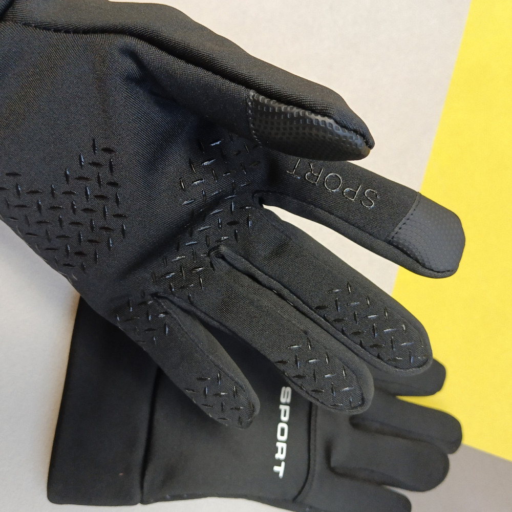 Рукавиці спортивні теплі Sport розмір L чорний для чоловіків Київ - фото 2