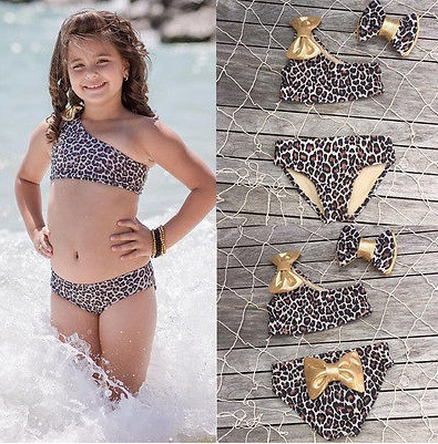 Детский раздельный купальник с повязкой леопардовый Киев - изображение 3