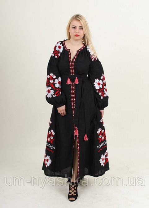 Жіноча вишита сукня на натуральному полотні Паризький букет Кривий Ріг - фото 2