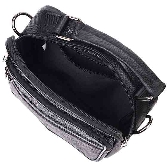 Сумка вертикальная кожаная 21270 Vintage Черная Киев