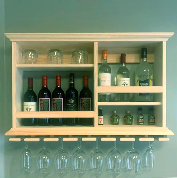 Настенная винная полка 