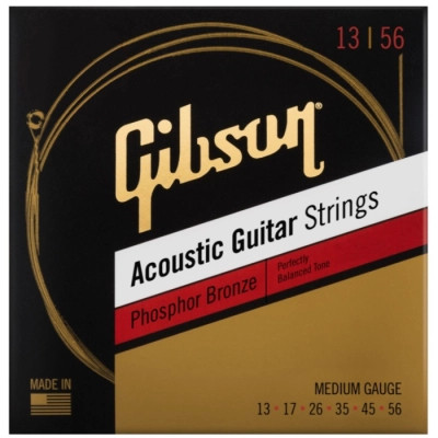 Струни для гітари Gibson SAG-PB13 Phosphor Bronze Acoustic Guitar Strings Medium (13-56) (230480) Вінниця - фото 1