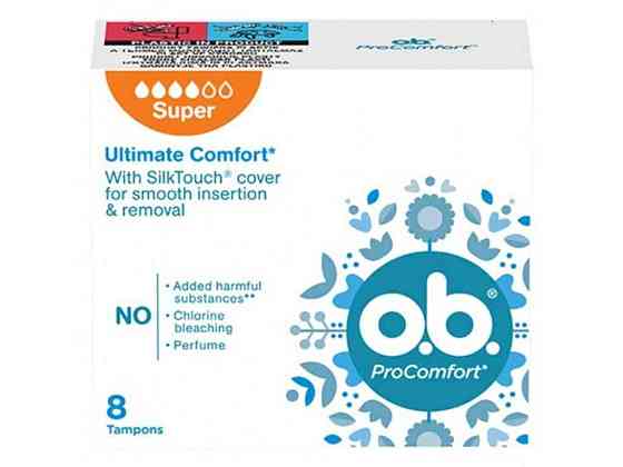 Тампоны 8шт без аппликатора ProComfort Super ТМ O.B. Киев