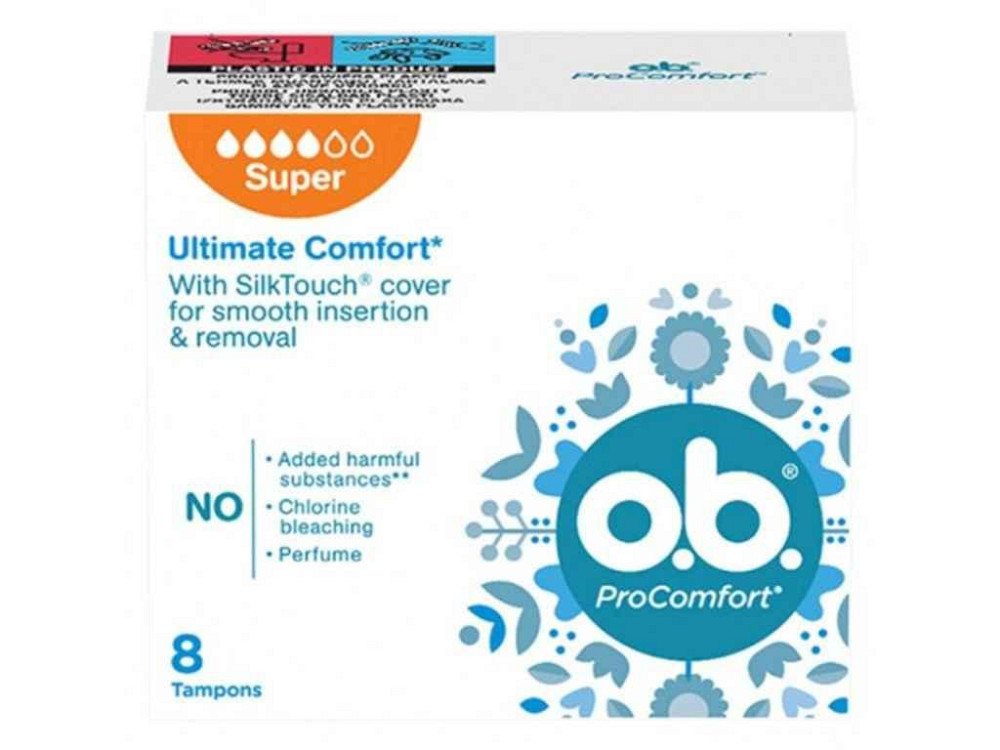Тампоны 8шт без аппликатора ProComfort Super ТМ O.B. Киев - изображение 1