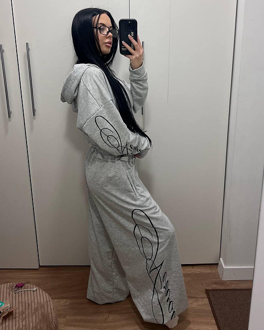 Женский стильный вязаный костюм двойка двунитка Одесса - изображение 1