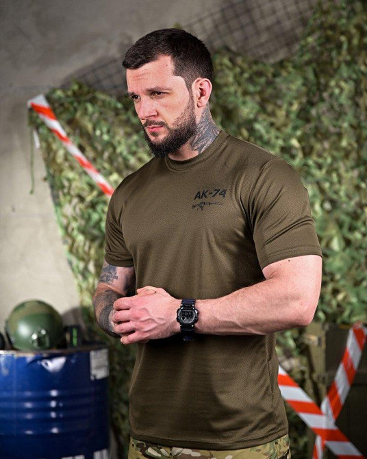 Тактична потовідвідна футболка АК-74 oliva ПП7632 Одеса - фото 4