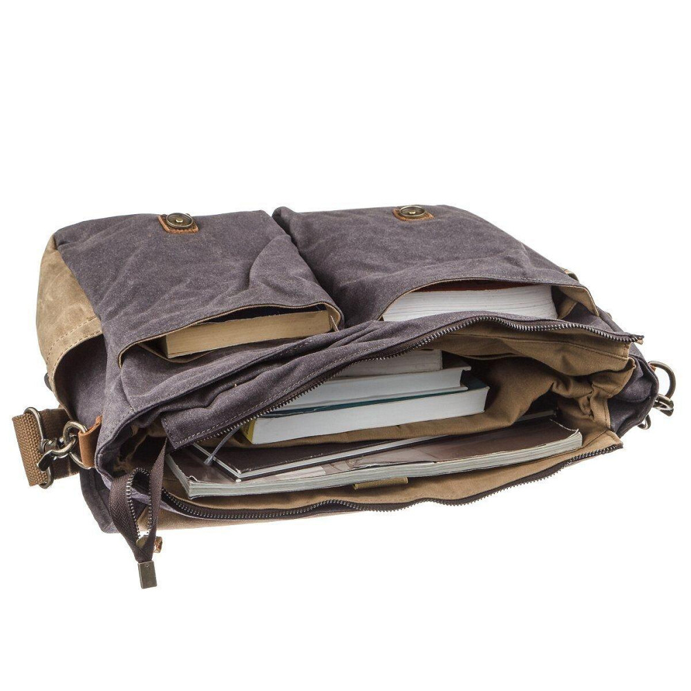 Сумка текстильна Vintage 20059 Сіра Київ - фото 2