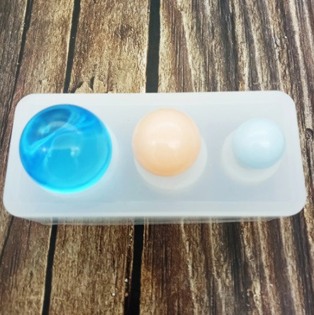 Силиконовая форма Шарики 90 на 40 мм серый Киев - изображение 1