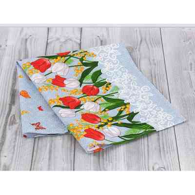 Полотенце Руно вафельное набивное Весенние цветы -1, 45х80 см (202.15_Весняні квіти_1) Винница