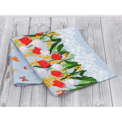 Полотенце Руно вафельное набивное Весенние цветы -1, 45х80 см (202.15_Весняні квіти_1) Винница - изображение 1