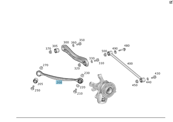 Mercedes-Benz  A1663500306 Подовжній важіль задньої підвіски ML/GLE W166 GLE Coupe C292 GL/GLS X166 Одеса