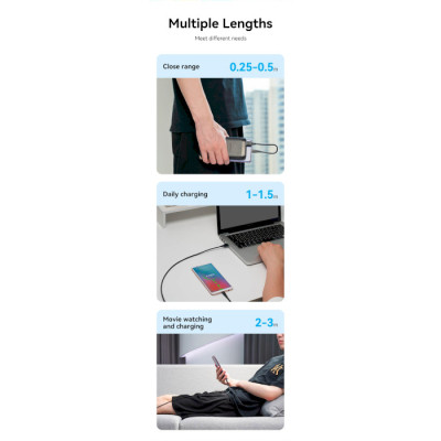 Дата кабель USB 2.0 AM to Type-C 3.0m 3.0A (18W) PVC black Vention (CTHBI) Вінниця - фото 5