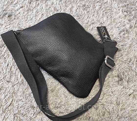 Кожаная мужская сумка слинг кобура на молнии PS Leather Киев