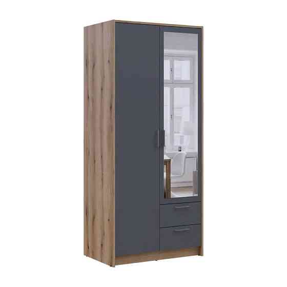 Шкаф для одежды Doros Ронди с зеркалом Дуб Артизан/Графит 2ДСП 82х52х195 DRS-011669 (80737806) Львов