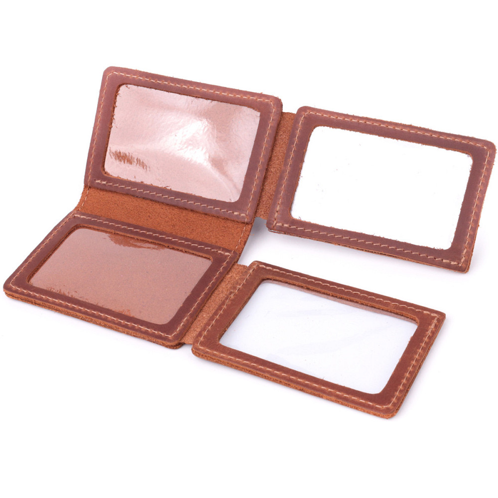 Стильная обложка на автодокументы в винтажной коже GRANDE PELLE 22874 Светло-коричневая Киев - изображение 6