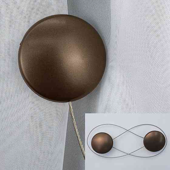 Магниты для штор и гардин Круг 2 шт Коричневый (81-294) Киев