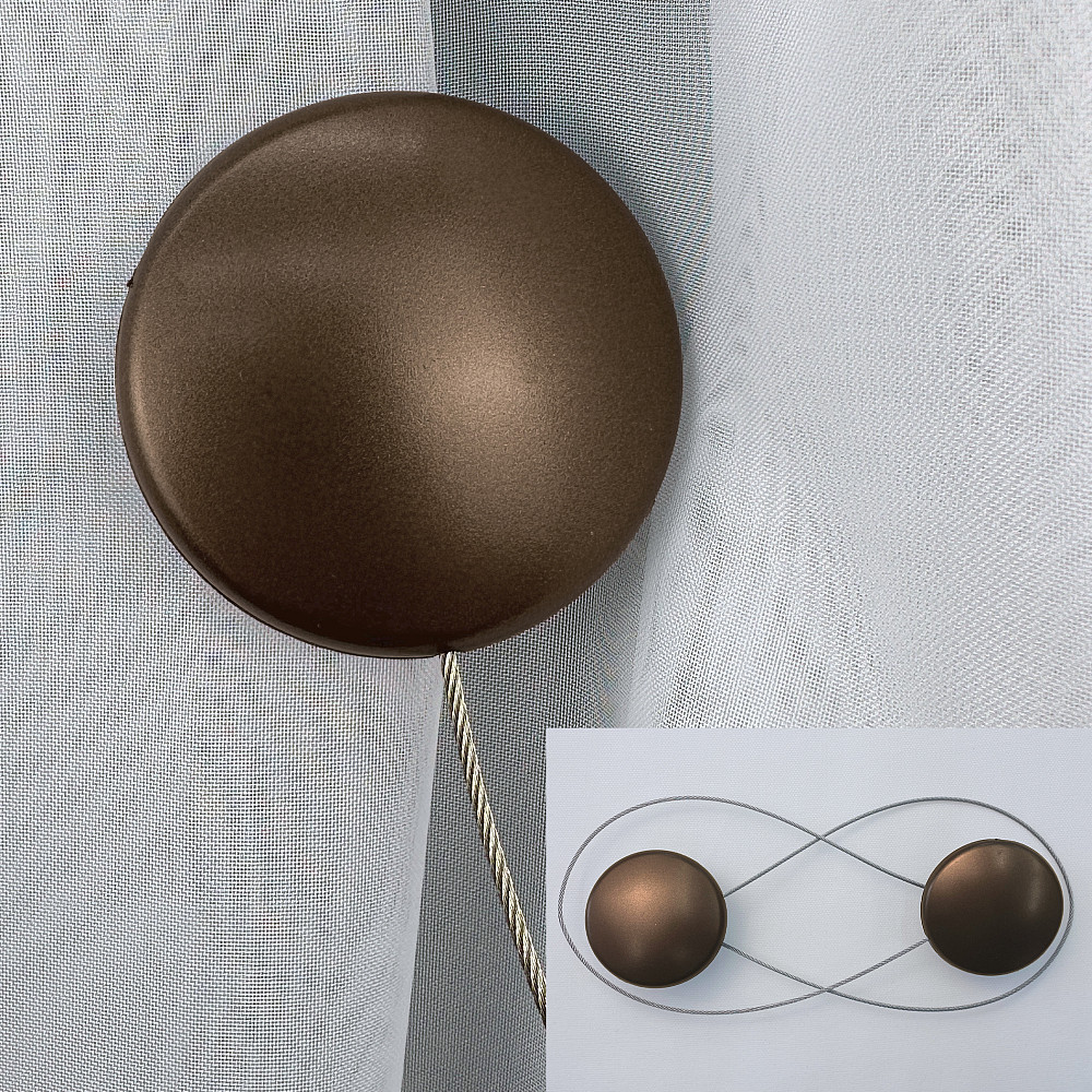 Магниты для штор и гардин Круг 2 шт Коричневый (81-294) Киев - изображение 1