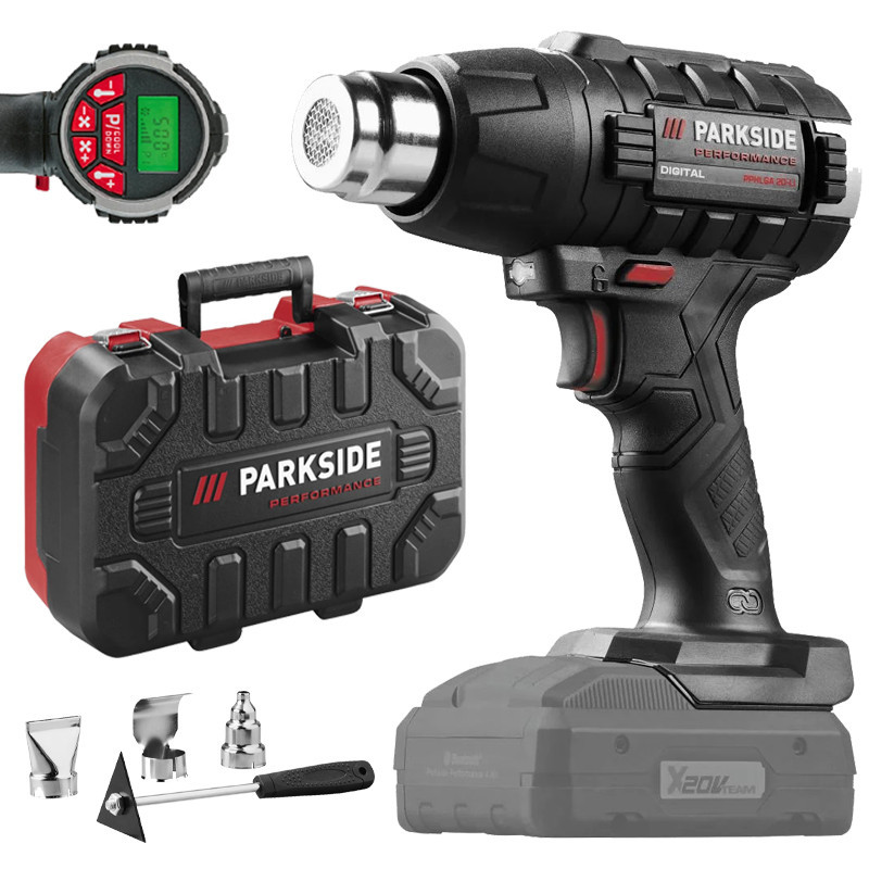 Акумуляторний будівельний фен з РК-дисплеєм Parkside (PPHLGA 20-Li A2) Без акумулятора! Нововолинськ - фото 1