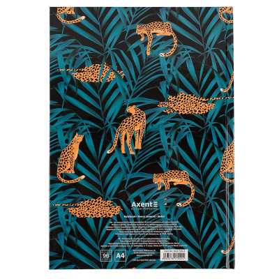 Книга записная Axent Leopard А4 в твердом переплете 96 листа клетка, темно синяя (8422-556-A) Винница - изображение 4