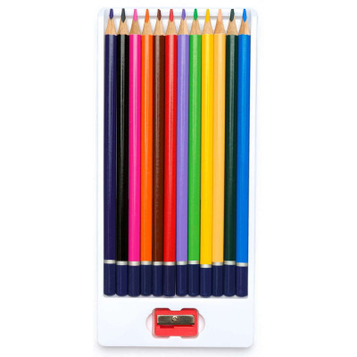 Олівці кольорові Школярик Тригранні З точилкою 12 кольорів (312110002-UA) Вінниця - фото 2