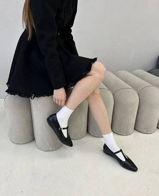 Балетки жіночі VIFEST чорні натуральна шкіра 38р.-25см. (5457) Коломия - фото 4