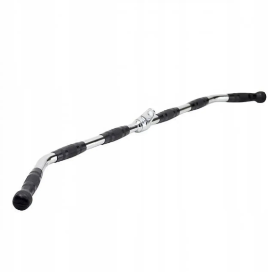 Ручка для верхньої тяги York Fitness 122см вигнута з гумовими рукоятками, хром Киев