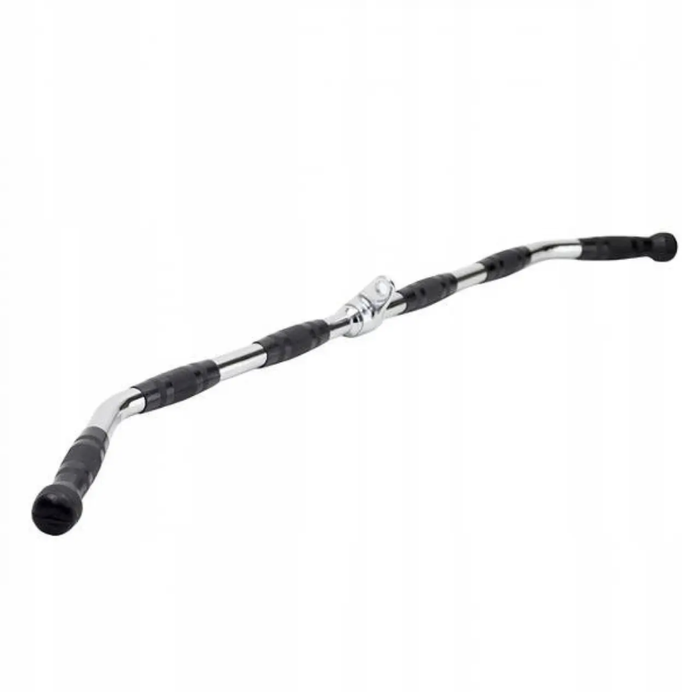 Ручка для верхньої тяги York Fitness 122см вигнута з гумовими рукоятками, хром Київ - фото 1