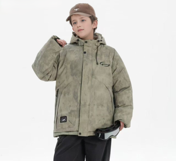 Детская зимняя курточка для мальчика с очками варенка на холлофайбери 128 Николаев