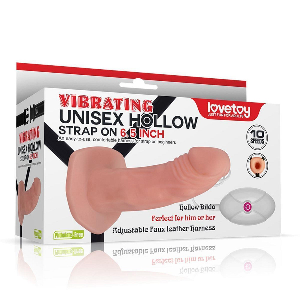 Страпон с вибро пустотелым Unisex Hollow Strap On Sex Aura Киев - изображение 2