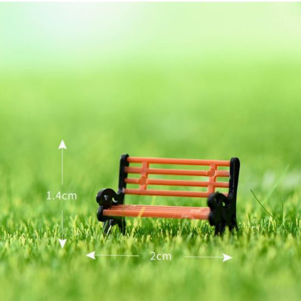 Декоративная фигурка скамейка для мини-сада флорариума микроландшафта рокария вазона диорам моделирования Маленькая скамейка Одесса - изображение 1