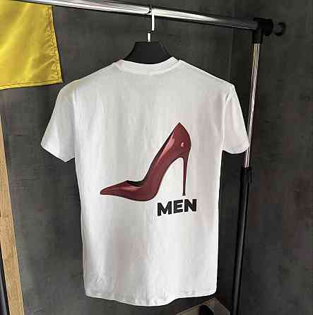 Футболка с принтом «MEN» каблук M, Черный Черновцы