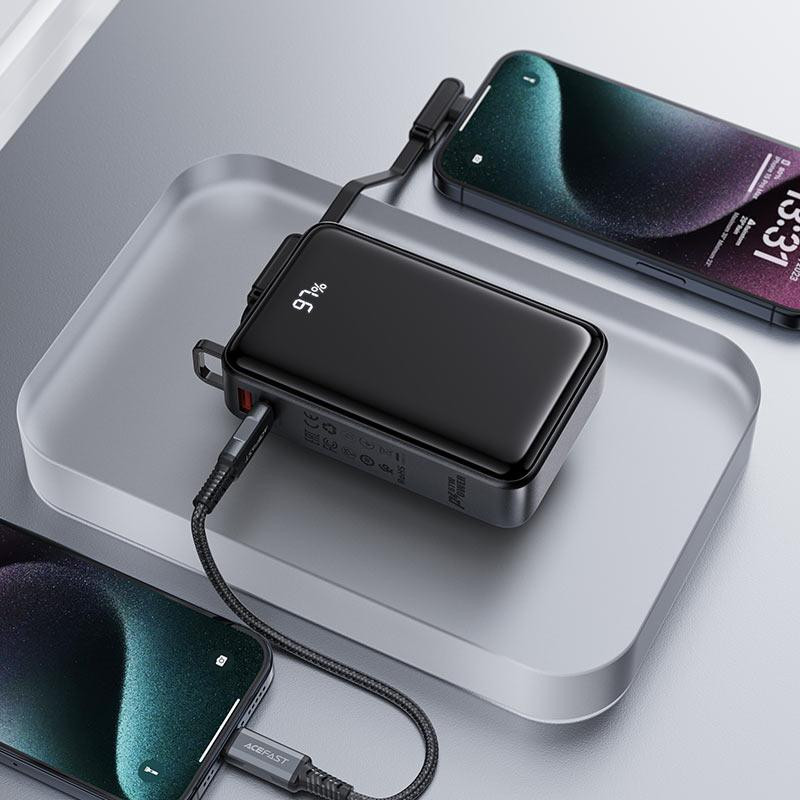 Павербанк 20000 mAh ACEFAST M4 PD67W швидка зарядка чорний power bank повербанк Одеса - фото 16