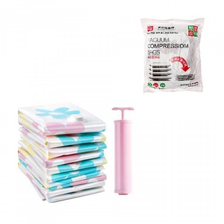 Набір вакуумних пакетів для зберігання речей з насосом 9 предметів Вінниця - фото 1