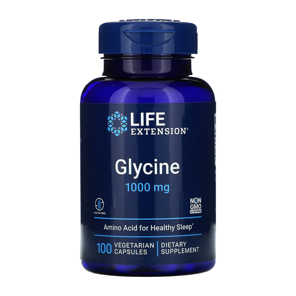 Глицин для нервной системы Life Extension Glycine 1000 mg 100 вег капс Киев - изображение 1