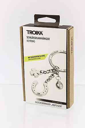 Брелок Подкова на счастье, серебристый Ровно