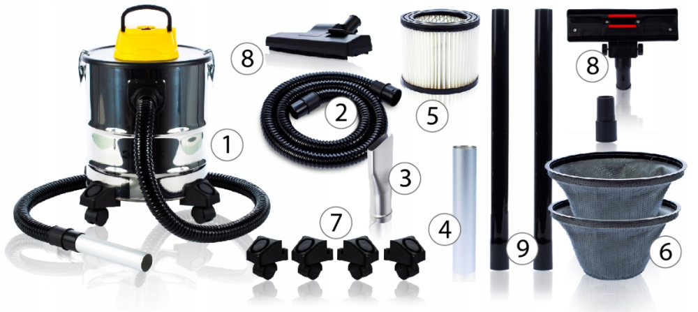 Пылесос для золы Maltec 2000Вт 20л (Польша) Киев - изображение 5