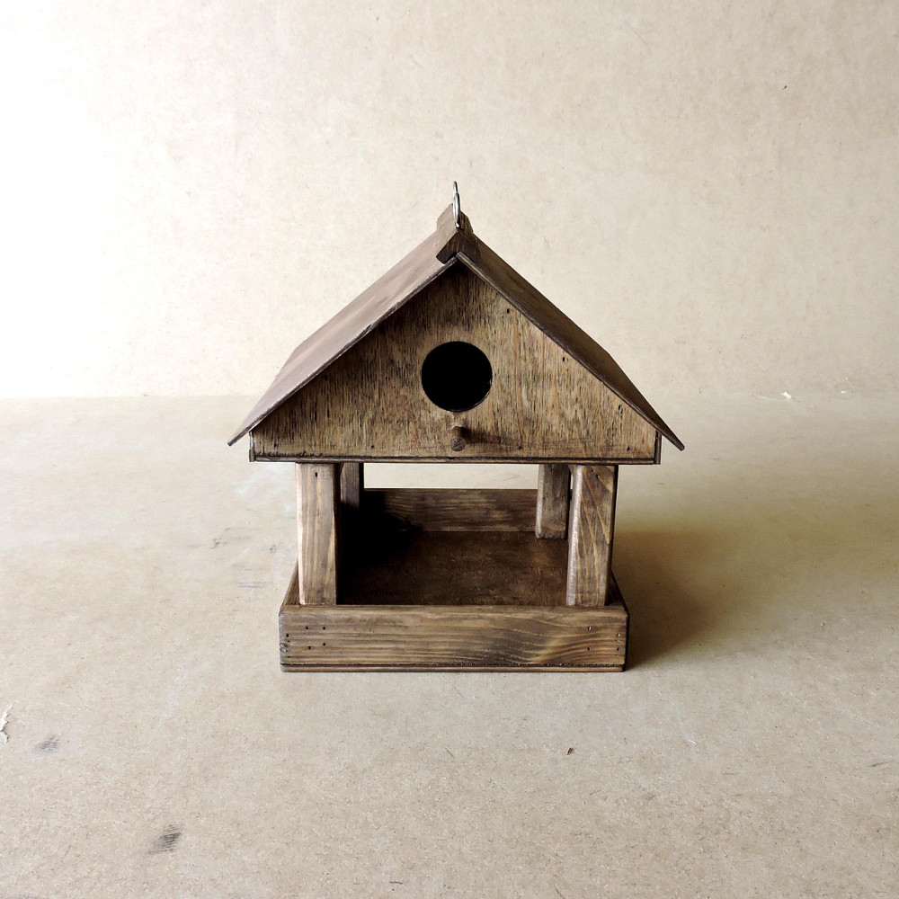 Годівниця з шпаківнею "Горихвостка" капучино Миколаїв - фото 2