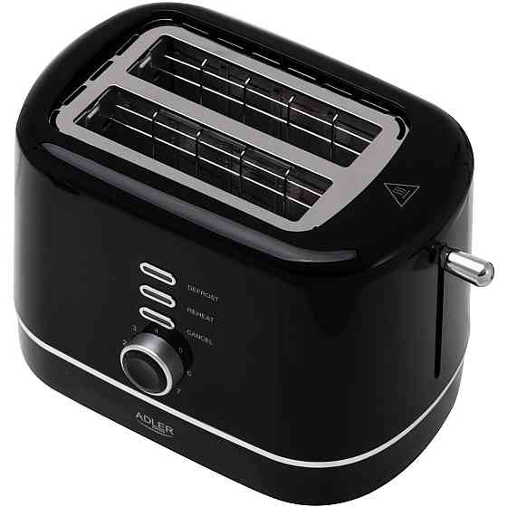 Тостер Adler AD 3224 black 850Вт/ 2 відділення/7 режимів підсмажування/розморожування/підігрів булок Вінниця